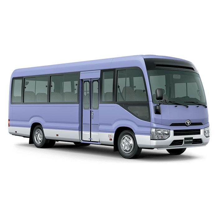 Toyota Coaster for rent in Lahore – Luxury bus rental for weddings, tours, and group travel